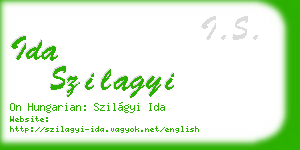 ida szilagyi business card