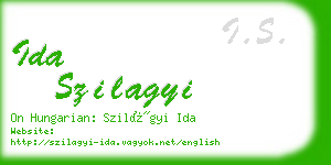ida szilagyi business card